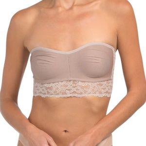 NWT! TAUPE LACE BANDEAU
